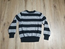 Cat  jack Striped Sweater Boys Small 6/7 Black Gray