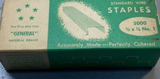 Vintage Wire Staples General Fastener The Five Star Line Standard Chicago