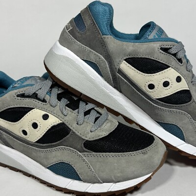 Saucony Shadow 6000 Premium Grey Black White Suede Leather S70441-49 Sample sz 9