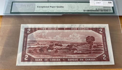 1954 Bank of Canada $2 Devil's Face - PMG Gem Uncirculated 65 EPQ - BC-30a - Picture 2 of 2