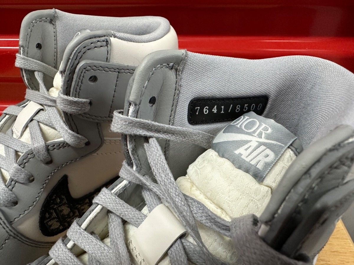 NEW Nike Air Jordan 1 High Dior Wolf Grey Sail CN8607-002 Men's Sz