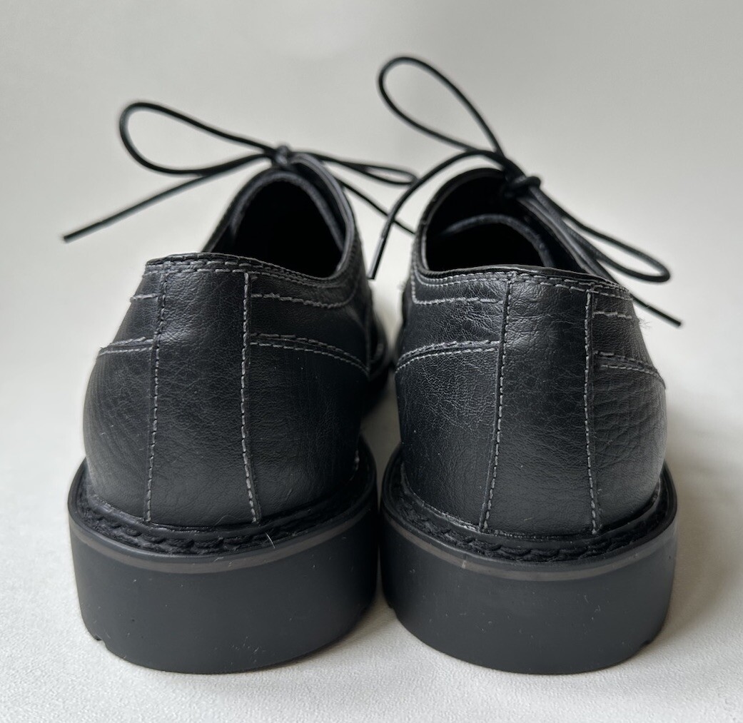 SAOLA Scarpe eleganti Joseph Abboud Ryan uomo pelle nera punta liscia J643 taglia 11 D