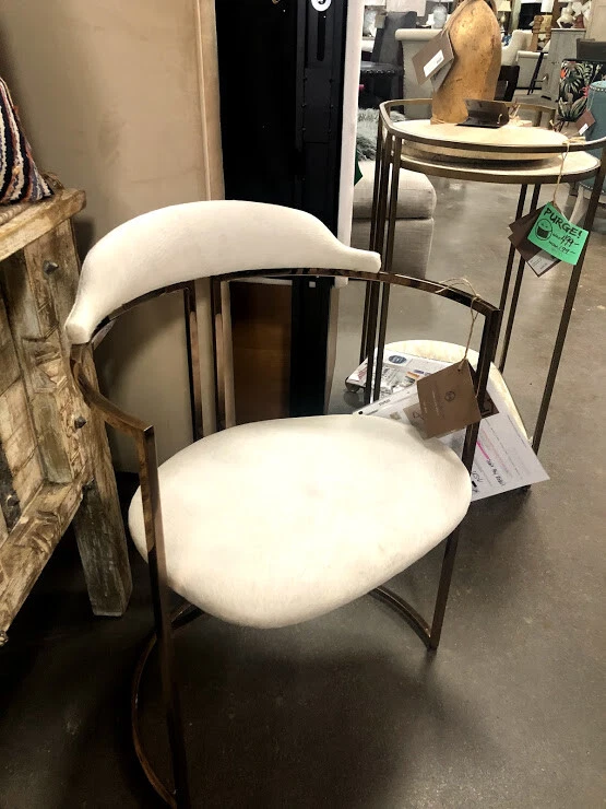 Изогнутый Виндзорский Кузнец для Артериоров Зефир Воловья кожа Стул Розовое золото медь хром - Изображение 2 из 4