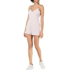 LOST + WANDER NEW Women's Tie Back Textured Short Romper TEDO