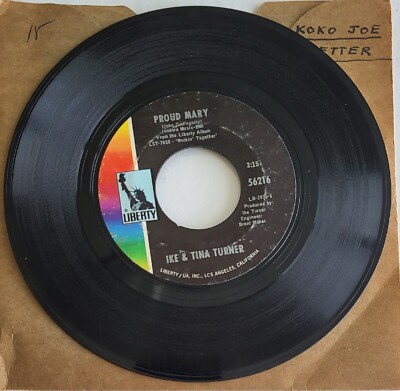 Ike & Tina Turner....''Proud Mary & Funkier Than A Mosquita's Tweeter'' 45 RPM 7''