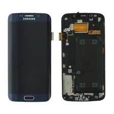 Genuine Samsung Galaxy S6 Edge LCD Display Touch Screen / Frame & Home Key Blue