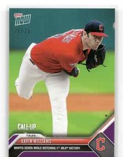 🟪 GAVIN WILLIAMS Rookie 1st Win 2023 Topps Now #539 PURPLE 21/25 Call-Up 📈
