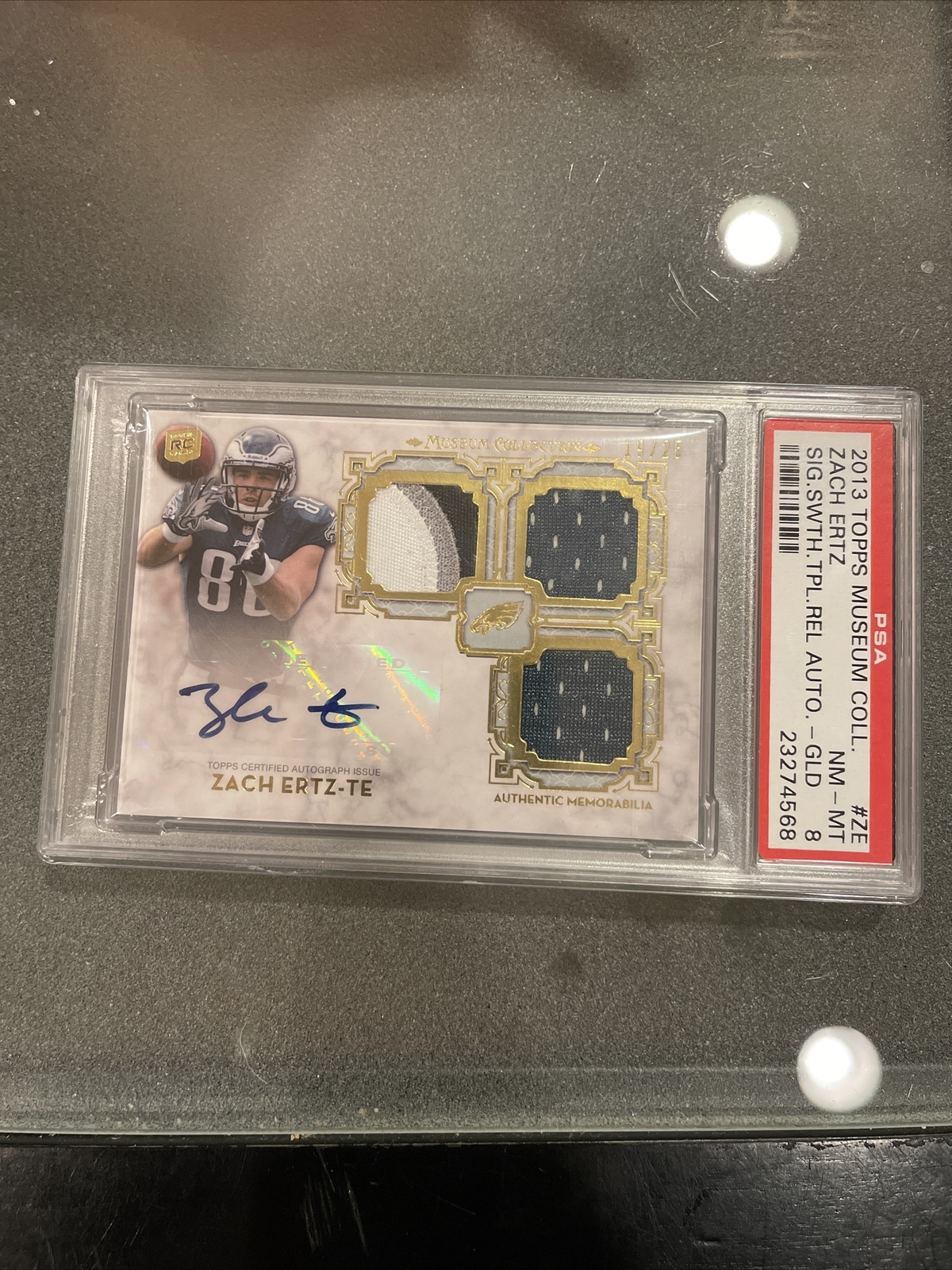 Zach Ertz Topps Museum Collection Signature Series #ZE Copper