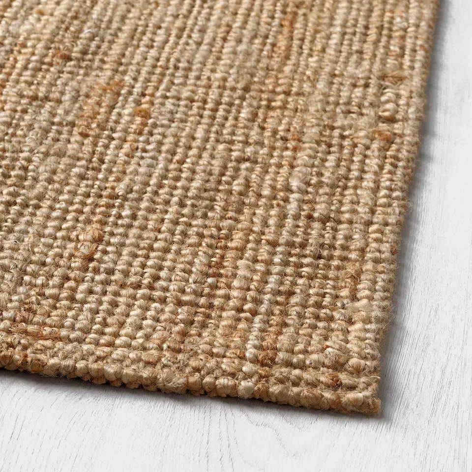 KOCHI BEIGE NATURAL HANDMADE WOVEN CHUNKY JUTE FLOOR RUG - 7 Sizes **NEW** - image 3 of 3