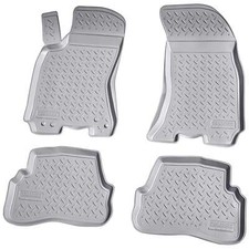 3D Gummi Fussmatten für VW Passat B5 | Typ 3B 3BG | 1996-2005 | grau mit Rand