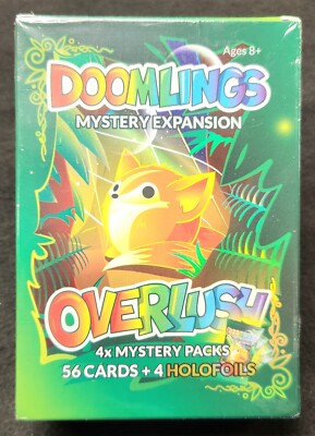 Doomlings Overlush 4x Mystery Expansion Packs Box With Holofoils NEW SEALED