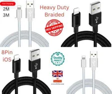USB Cable For iPhone 7 8 6 5 X 11/11 pro Long Charger Charging Fast Lead 2m 3m
