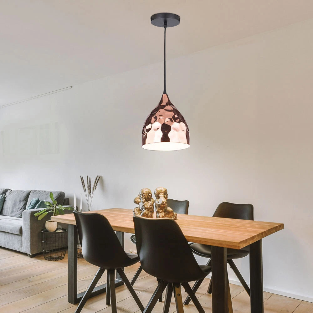 Lampada da soffitto in metallo rame Paralume Gabbia Filo Industriale