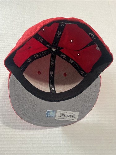 YOUTH New Era Houston Rockets 5950 Red Fitted Hat NBA Basic Team Game Cap 6 5/8 - 第 3/5 張圖片