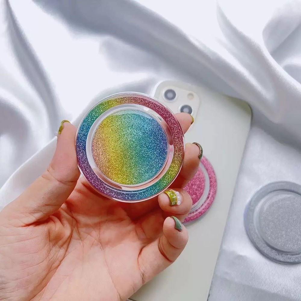 Pop MagSafe Phone Grip with magsafe, magnetic Rainbow Glitter