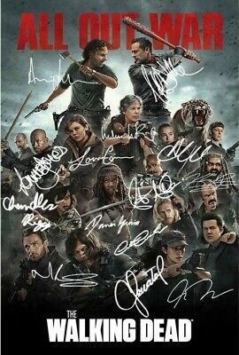 The Walking Dead Season 8 Poster Cast Multi Signed Autograph Print 6x4 Ebay