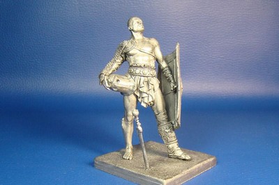 Roman Gladiator Secutor 1st Century BC 75mm 1/24 Scale Unpainted Tin Figure
