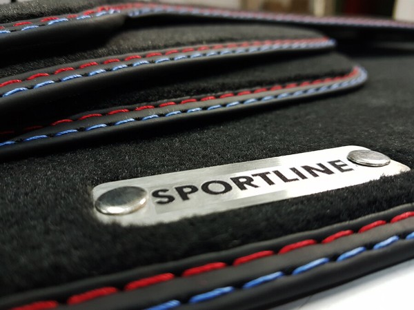 Sportline FußMatten FüR BMW X5 E53 Bj.1999-2006 Velours 2 Metall Logo-image