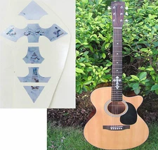 Guitar Inlay Stickers Cross Pattern Decals 