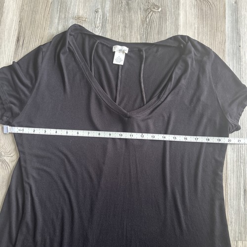 Vintage Wet Seal Black Tie T Shirt With Asymmetrical Bottom Size Large - Picture 5 of 6