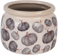 Clayre & Eef 6CECSP0001L Blumentopf Keramik Beige Grau Ø 20X15 Cm Landhausstil