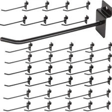 32Pack Slatwall Hooks, 8" Heavy Duty Panel Display Hook, Commercial Grade Sla...