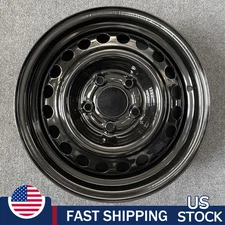 New 15 X 6Inch Replacement Wheel Rim for Kia Forte 2017 2018 Black Steel Wheel