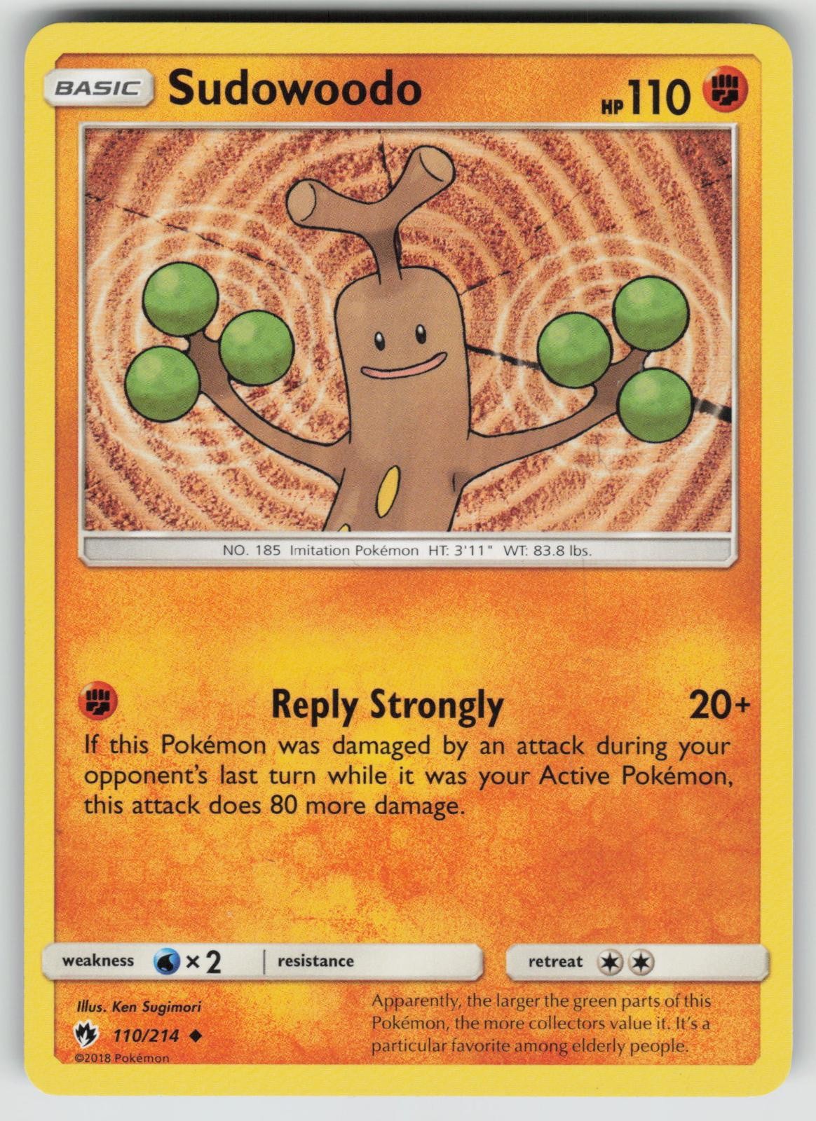 POKEMON SUDOWOODO 110 UC LOST THUNDER NM