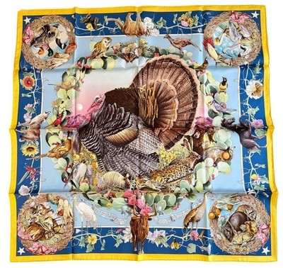 NEW Hermes Faune Et Flora du Texas Forever Limited Silk Scarf 90