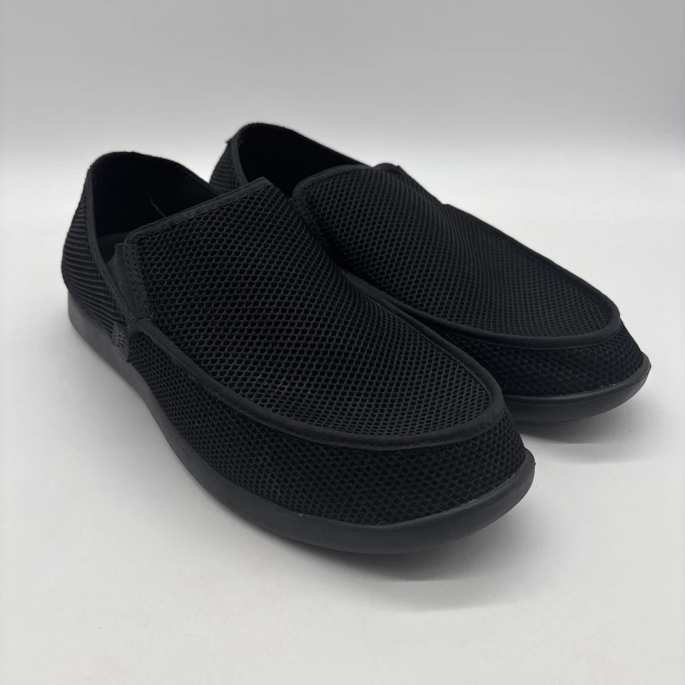 Crocs Zapatos Santa Cruz Para Hombre Talla 13 Negro Gamuza Sin Cordones Mocasines Art 11771 Foto 3 de 4