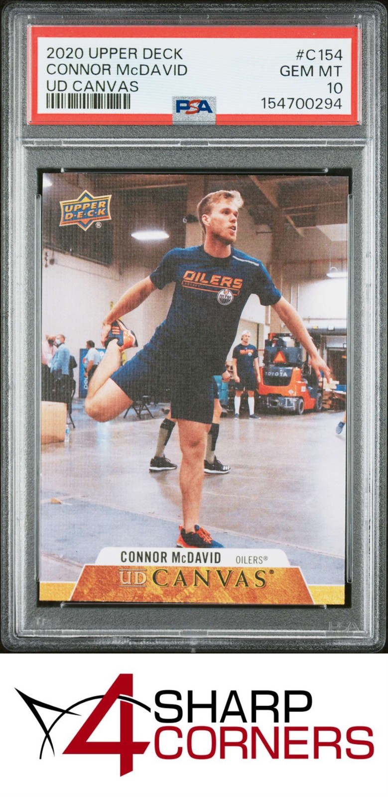 2020 UPPER DECK CANVAS #C154 CONNOR McDAVID OILERS PSA 10