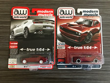 Auto World Ultra RED Chase 2019 Chevy Camaro ZL1 2018 Dodge Challenger Hellcat
