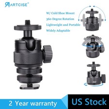 MINI BALL HEAD 360 SWIVEL FOR DSLR CAMERA STAND TRIPOD ADAPTER 1/4 SCREW MOUNT