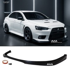 Fit 08-15 Evo X 10 Evolution Mr Style 1 Pc Unpainted Front Bumper Lip Spoiler