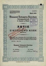 Brauerei Schwartz Storchen AG 1921 Speyer Rhein Pfalz L&ouml;wenbrauerei Annweiler