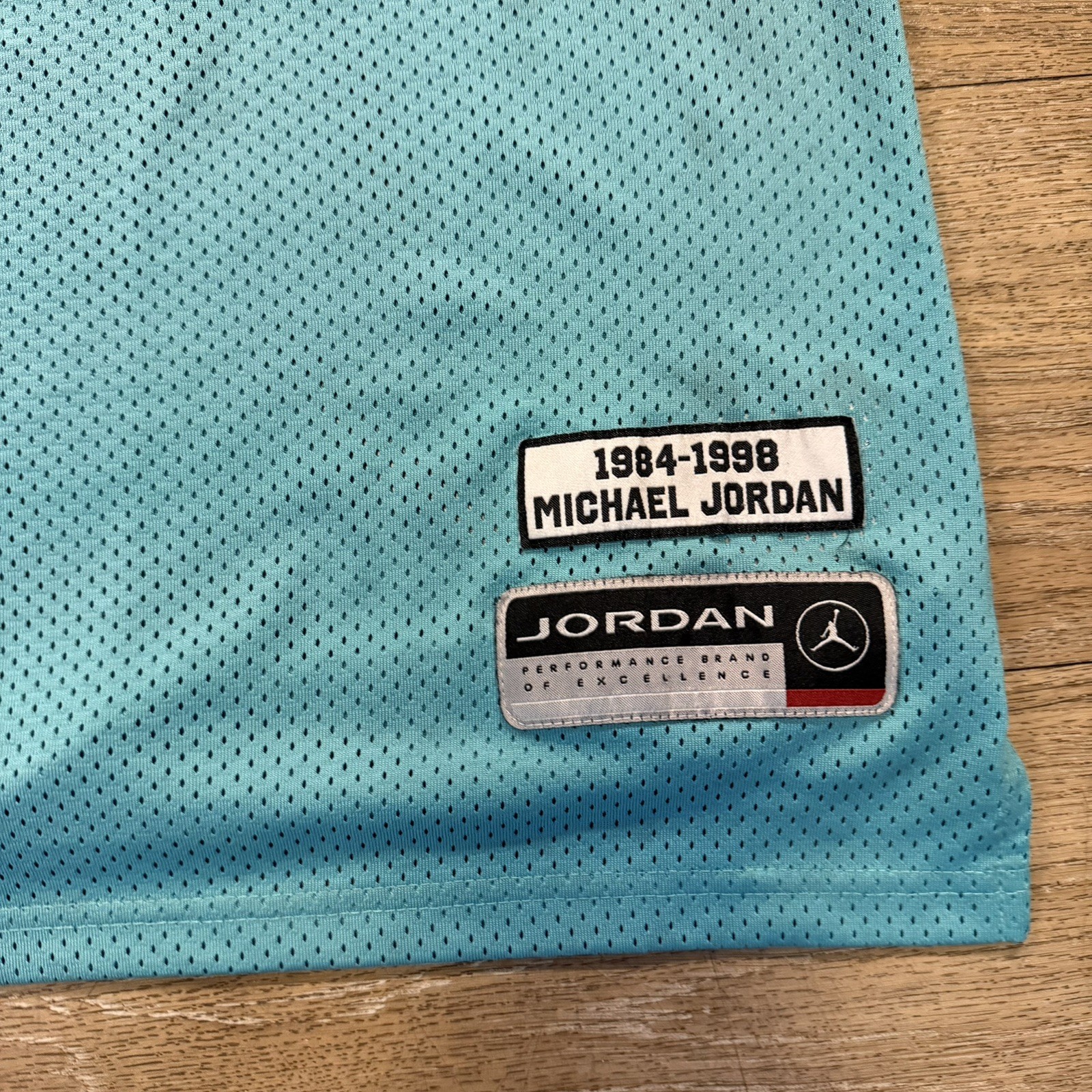 Nike Michael Jordan Mens Career Achievements Jersey Size XTeal thumbnail 2