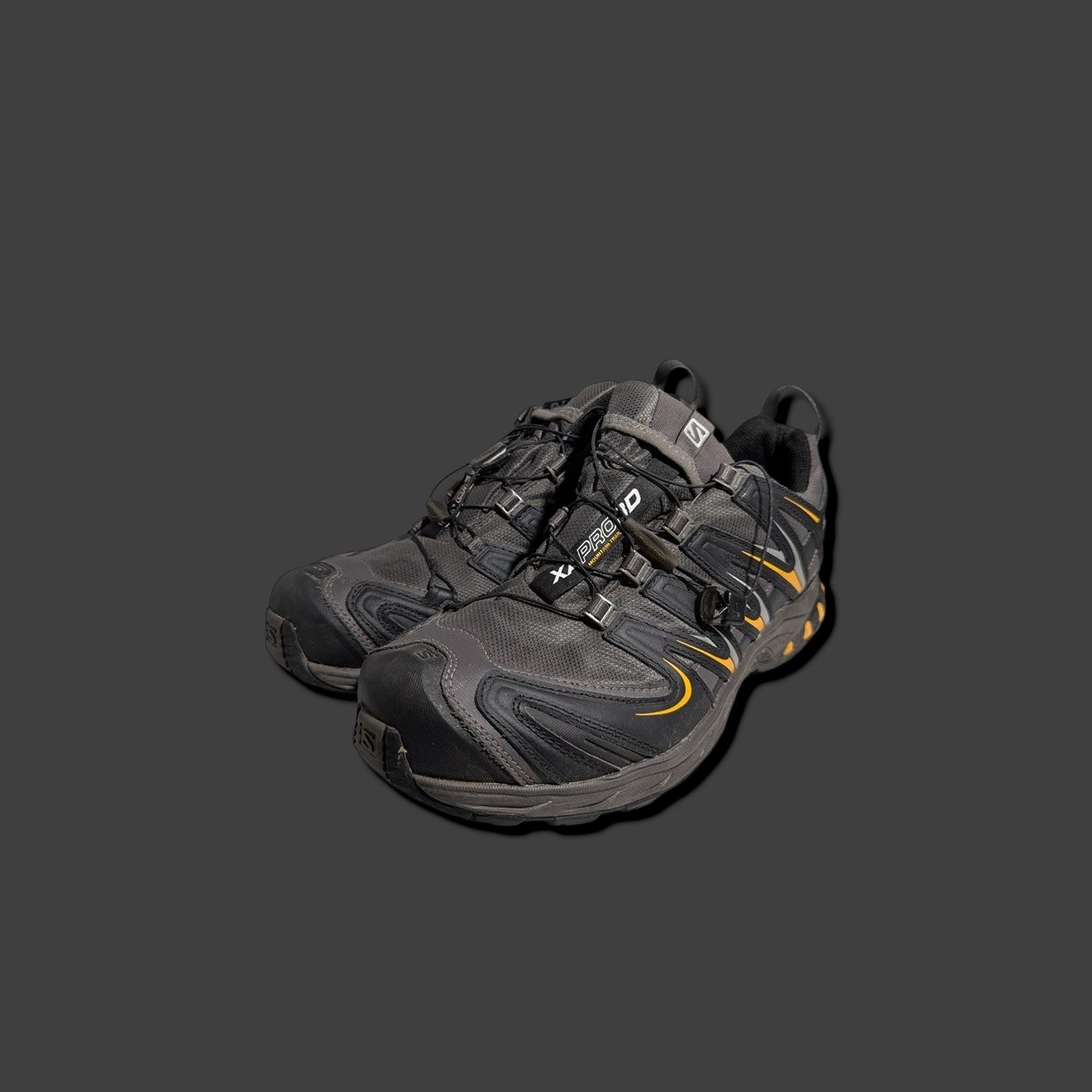 Scarpe Salomon XA Pro 3D telaio nero giallo taglia 11 5 trail running