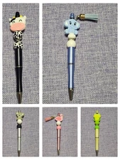 Handmade Beaded Various Animal Click Twist Pens