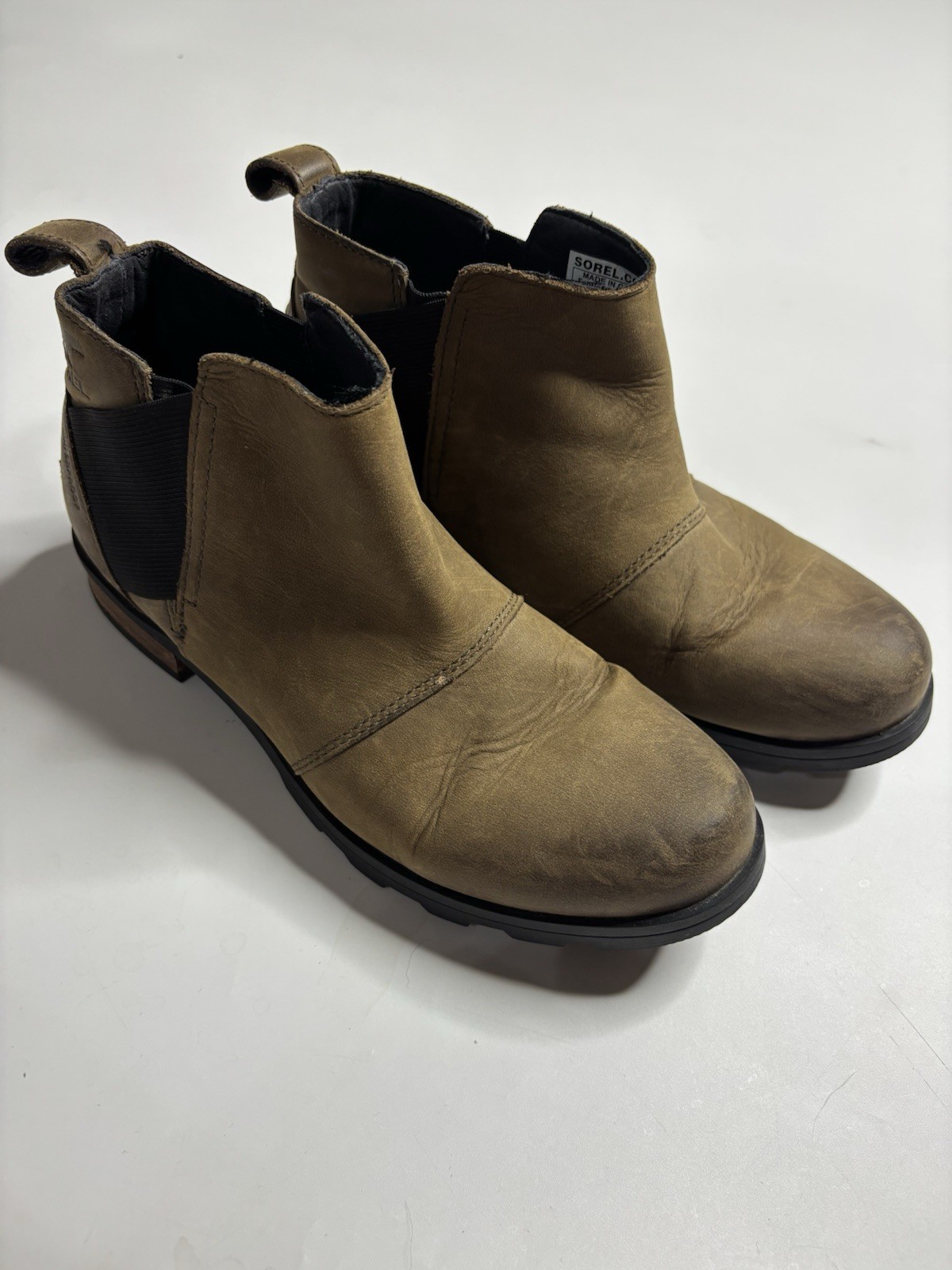 Sorel Ladies Chelsea Boots, Emelie Chelsea, Brown, Women’s Size: 7.5 Granola