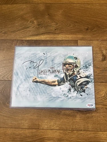 Tom Brady PSA/DNA Autograph 8x10 Photo NFL Patriots GOAT HOF Autograph COA