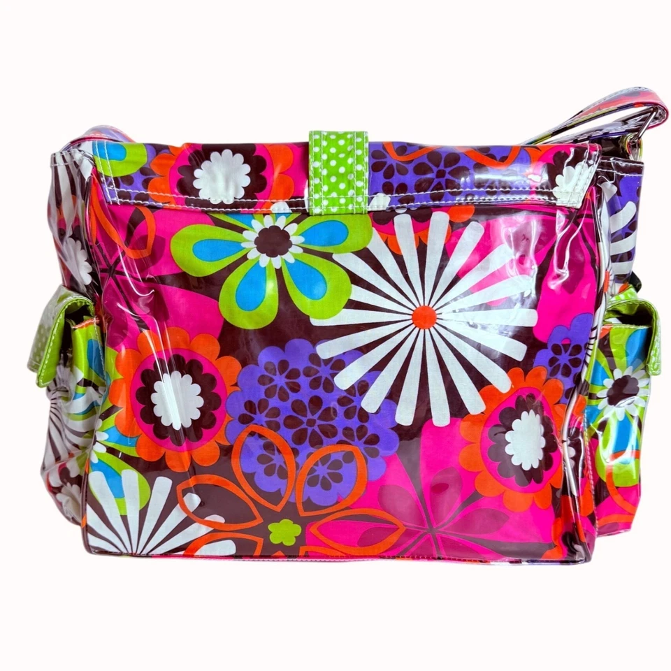 Bolso de Pañales Kalencom MOD Bolso de Mano Vinilo Laminado Floral Retro Inspirado en Hippie Regalo Foto 3 de 4