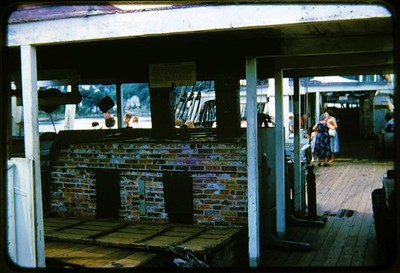 35 mm Dia - Charles W. Morgan Walfangschiff Deck Tryworks Mystic Seaport - 1955