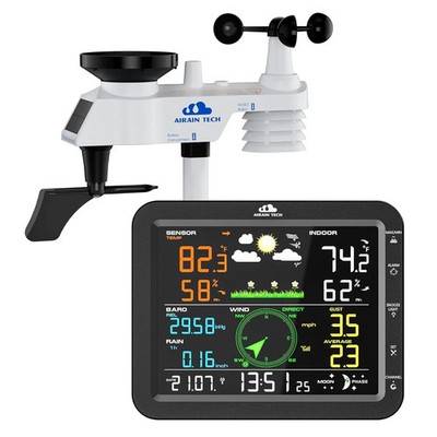 Wireless Weather Station 10 in 1  Big Color LCD and Outdoor Wireless Sensor - A7