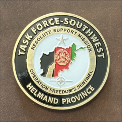 Task Force Southwest Helmand Province Navy  Freedom's Sentinel Challenge Coin