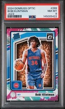 Panini 2024-25 Donruss Optic Bobi Klintman #289 Rated Rookie Prizm PSA 8 Pistons