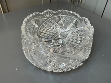 Beautiful Quality Cut Glass Lead Crystal Bowl 22cm (8.75”) diameter