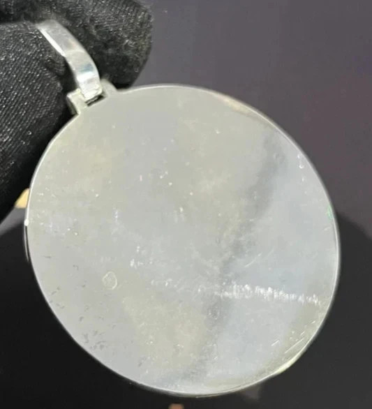 Alternate view of 2.40ct Round Cut Moissanite Custom Letter Dragon Pendant 14k White Gold Plated