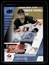 2024-25 UD Team Canada Juniors Program of Excellence Auto Carson Wetsch Auto