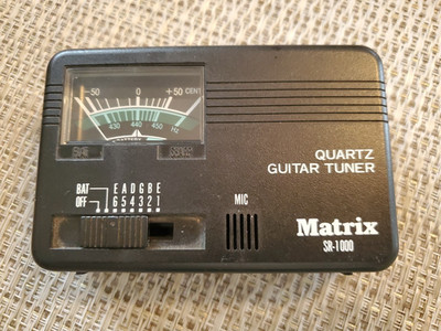 MATRIX SR-1000 Quartz Guitar Tuner Battery Operated Works Great