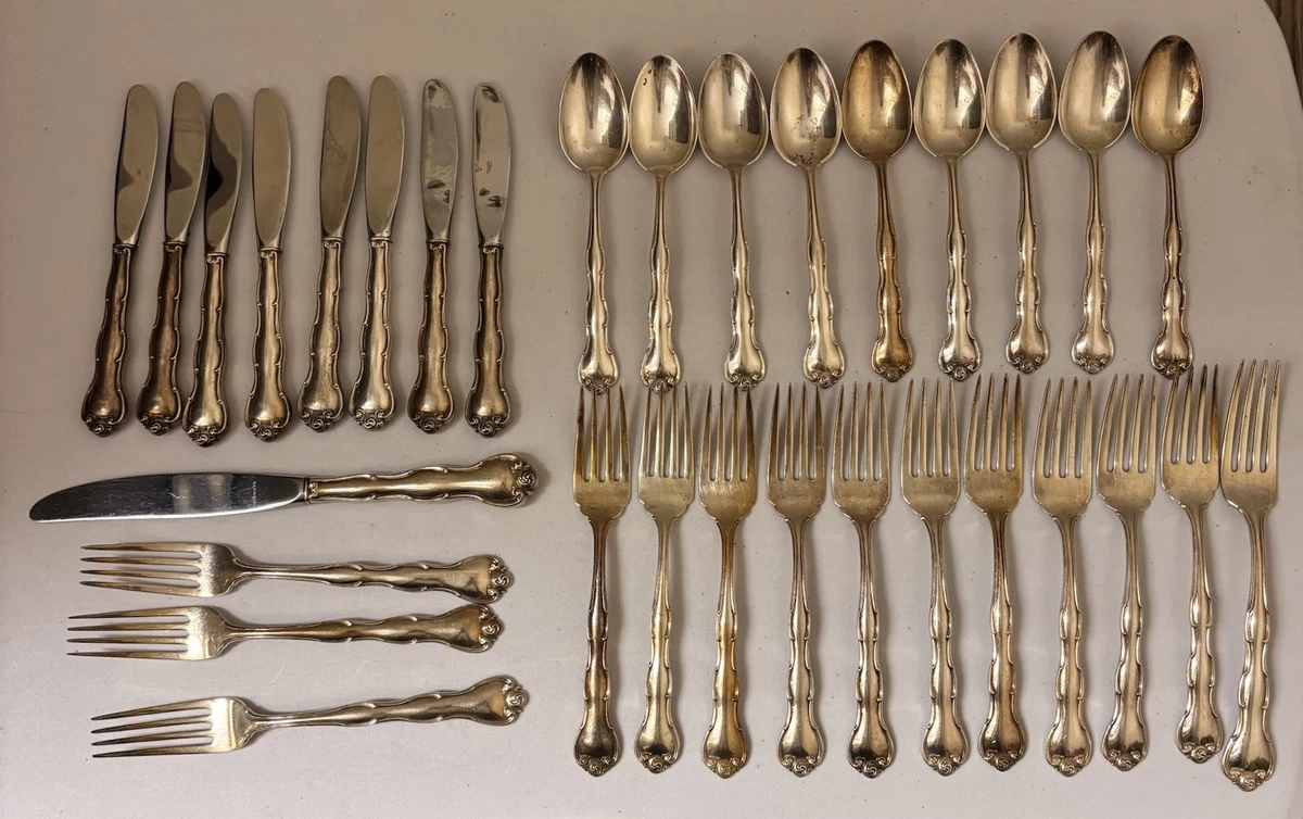 Rondo Flatware-Place Setting Antique US Sterling Silver Flatware